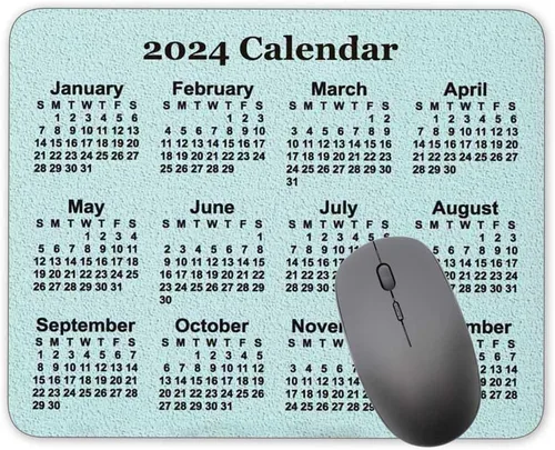 Vista 6 de Alfombrilla de mouse con calendario, calendario horizontal 2026, alfombrilla de mouse de goma natural, alfombrilla de mouse rectangular de calidad