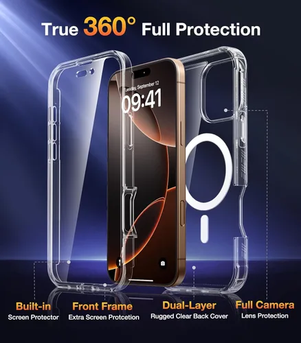 Vista 748 de DIACLARA - Funda transparente compatible con iPhone XR 6.1 pulgadas 2018