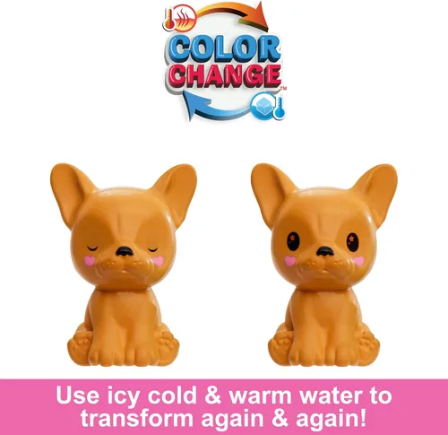 Vista 5 de Muñeca Barbie Cutie Reveal Chelsea y accesorios, disfraz de peluche de animal y 6 sorpresas que incluyen cambio de color, cachorro como rana