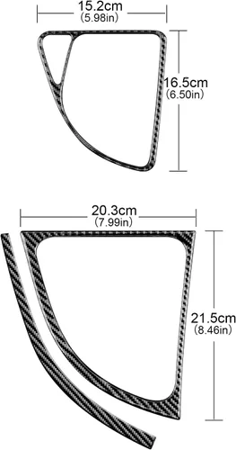 Vista 2 de Fibra de carbono, para BMW, cubierta de marco de palanca de cambios de consola central para BMW Serie 1 E81 E82 E87 E88 2008-2013, accesorios