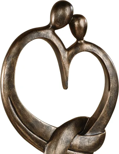 Vista 4 de Escultura de amor eterno con toque de clase, acabado en bronce