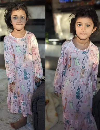 Vista 6 de Arshiner Ropa de dormir para niña de manga larga lindo camisón camisón pijama vestido