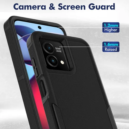 Vista 5 de Funda para Moto G Stylus 5G 2023: funda protectora de doble capa resistente para teléfono celular, a prueba de golpes, con protector de pantalla