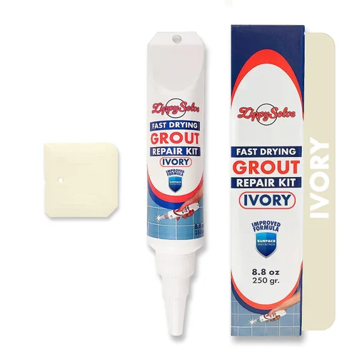 Vista 15 de ZippySolve Lechada para Azulejos, Kit de Reparación, Paquete de 2 Rellenos de Lechada, Restaura y Renueva la Línea de Juntas de Azulejos, Tubo