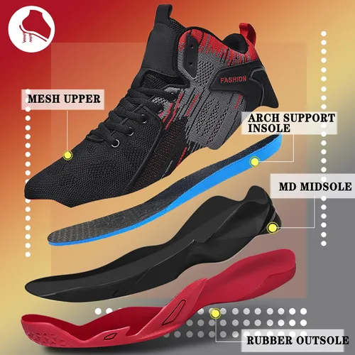Vista 3 de CJSPORX - Tenis de baloncesto para hombre, transpirables, antideslizantes, para correr