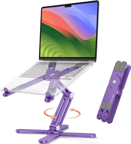 Vista 11 de OMOTON LA10 - Soporte giratorio para portátil de 360°, plegable para Negro