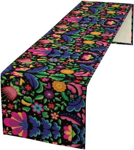 Vista 42 de Camino de mesa de mariposa, acuarela púrpura con mariposas de ensueño, camino de mesa para el hogar, interior, exterior, cocina, fiesta, decoración