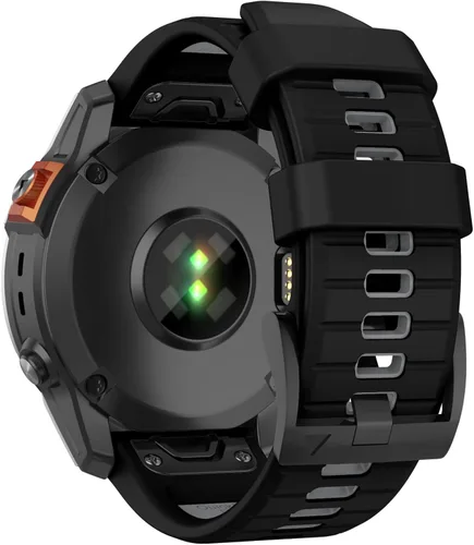 Vista 8 de Compatible con Fenix 7X Band, correa de reloj de silicona de fácil ajuste de 1.024 in para Garmin Fenix 5X/5X Plus/6X/6X Pro/7X Pro/3/3 HR