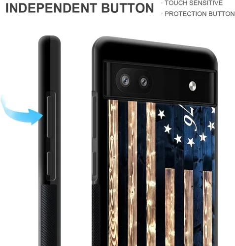 Vista 4 de DAIZAG Funda compatible con Google Pixel 6A, protección completa, a prueba de golpes, antiarañazos, funda de poliuretano termoplástico para hombre