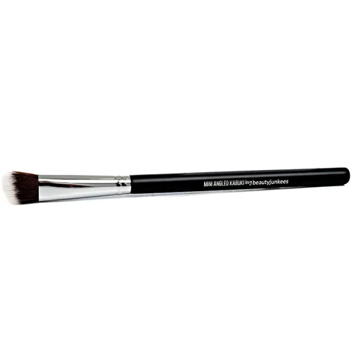 Vista 18 de Beauty Junkees Cepillo corrector para debajo de los ojos, pequeño, suave, esponjoso, cónico, sintético, sin crueldad, vegano, para polvo de fijación
