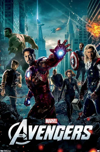 Vista 9 de Marvel Avengers: Póster de pared de una hoja, 22.4 pulgadas de largo x 14.7 pulgadas de ancho, versión enmarcada de madera de granero