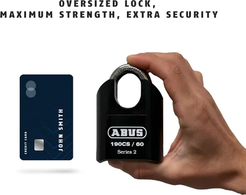 Vista 2 de ABUS Candado de combinación de acero sólido de alta seguridad 190CS/60, grillete cerrado