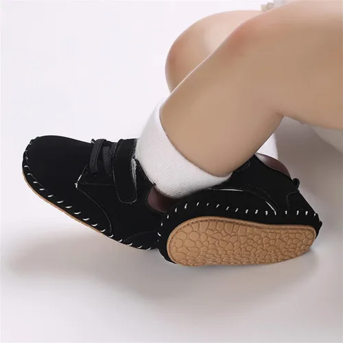 Vista 7 de COSANKIM Zapatos deportivos para bebé niño y niña, zapatos de tobillo altos, antideslizantes, suela suave, zapatos de cuna para niños pequeños