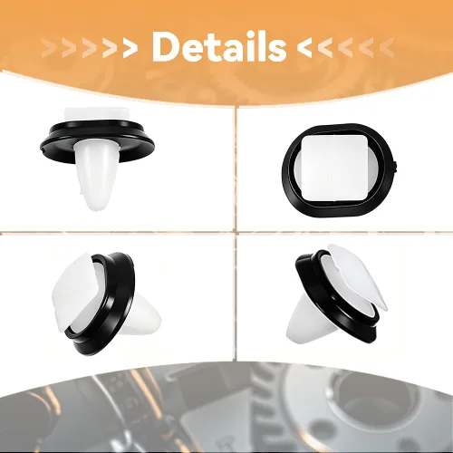 Vista 2 de DSkoiph 30 piezas de clip de moldeo para puerta trasera lateral con sellador compatible con 68093998-AA 71728806 856543 RAM Chrysler Dodge Ram