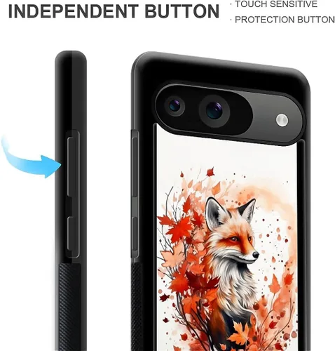 Vista 1252 de Compatible con Google Pixel 4A 5G Mobile Case Creative Acrylic Panel trasero Silicona Protección Grip especialmente diseñado para Google Pixel 4A 5G