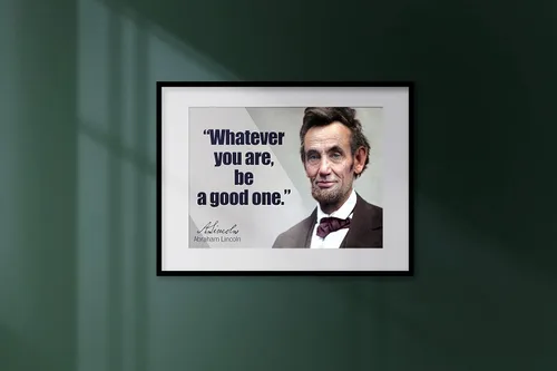 Vista 5 de Abraham Lincoln - Póster inspirador motivacional para el aula, mentalidad de crecimiento, maestros, recuerdos históricos, decoración educativa