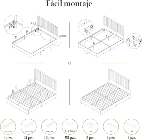 Vista 9 de Vipbear Base de cama tamaño Queen con heaboard, marco de cama tapizado de terciopelo de lujo con soporte de listones de madera, bajo y resistente