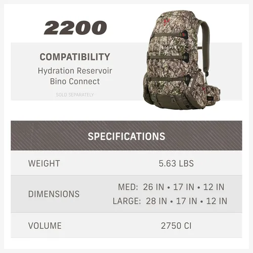 Vista 7 de Badlands Mochila de caza 2200 con transportador de carne integrado