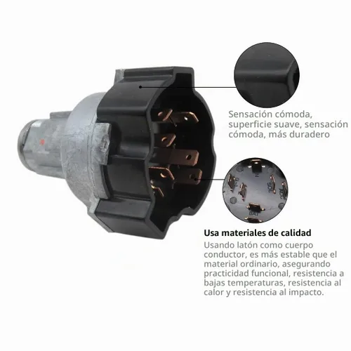 Vista 4 de GRABOTE Interruptor de arranque de cilindro de encendido en salpicadero con llaves para Chevrolet C10/C20/C30 Suburban 1116683 1125 LS411 1967-1972