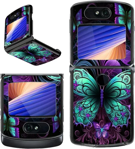 Vista 22 de Rossy Funda para Motorola RAZR 5G, para Moto RAZR 5G, funda delgada y ligera de policarbonato duro a prueba de golpes para Motorola Moto RAZR 5G