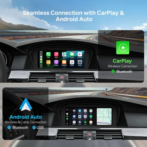 Vista 4 de XTRONS Estéreo de coche Android de 8.8 pulgadas para BMW Serie 3 E90-E93/5 Series E60 E61 M5 (2005-2008) Sistema CCC, pantalla táctil IPS 2+64GB