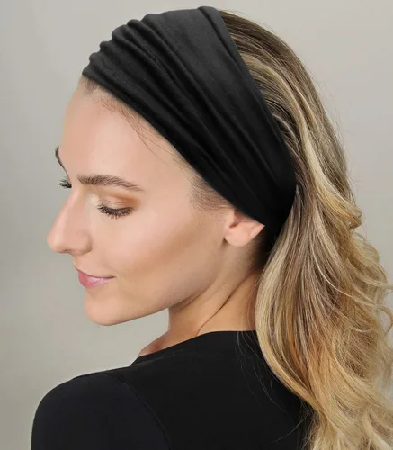 Vista 5 de Diadema Tobeffect para mujer, turbante de estilo bohemio africano, con nudos anchos, accesorios para el cabello Diademas 1
