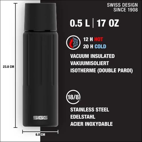 Vista 2 de SIGG - Gemstone IBT - Acero inoxidable - Botella de agua de doble pared - Con taza - Termo de diseño suizo 17/25/34 oz