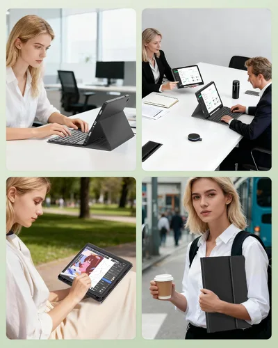 Vista 8 de Funda para Samsung Galaxy Tab A9/A11 Plus con teclado, para A9+ 2023/A11+ 2025 11 pulgadas, funda para tableta con teclado inalámbrico desmontable