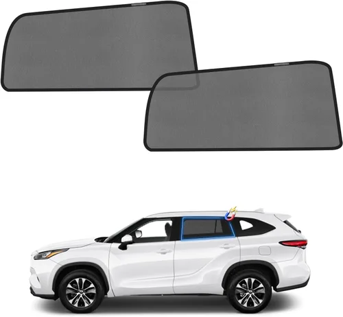 Vista 16 de KUST Persianas de ventana de automóvil para Toyota 4Runner 2011-2023, accesorios de malla transpirable, cubiertas magnéticas de malla transpirable