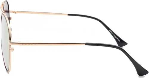 Vista 3 de Marfil CENTAURUS - Lentes de sol polarizados con filtro UV 400 protección 100 lente redonda unisex estilo deportivo para hombres y mujeres