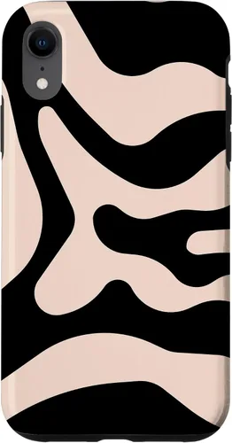 Vista 8 de Funda para iPhone 15 Retro Negro 60s 70s Estético Retro Liquid Swirl Groovy