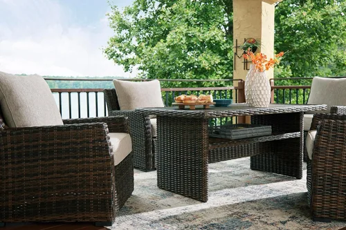 Vista 12 de Signature Design by Ashley Brook Ranch - Mesa de comedor para exteriores