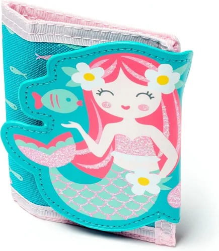 Vista 7 de Stephen Joseph, Billetera unisex para niños y niñas con diseños de apliques, cartera serigrafiada con bolsillo para monedas con cremallera, avión