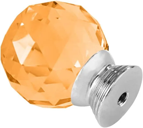 Vista 4 de 12 pomos de cristal de forma redonda de 1.18 pulgadas con tornillos, perilla de cajón para tirar, utilizada para cocina, tocador, puerta, armario