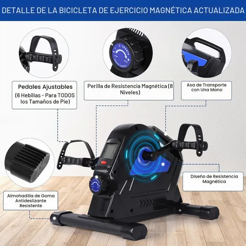 Vista 4 de AGM Ejercitador de pedal de bicicleta para debajo del escritorio
