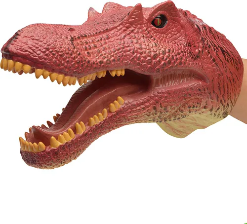 Vista 18 de Gemini&Genius Juguetes de dinosaurio Tyrannosaurus Rex marionetas de mano grandes de goma suave T-Rex cabeza de mano marioneta de mano juguetes