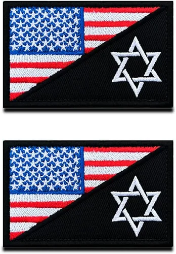 Vista 8 de 2 parches de bandera de Estados Unidos/costa, bandera de Estados Unidos con gancho y bucle bordado para sombrero, mochila, chaqueta, jeans, ropa