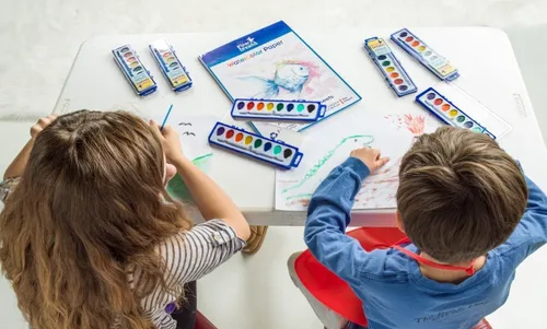 Vista 4 de 1 paquete – Total de 36 hojas de papel de acuarela (11.7 x 8.3 pulgadas) – Stock pesado (98 libras), hojas blancas sueltas. Perfecto para niños