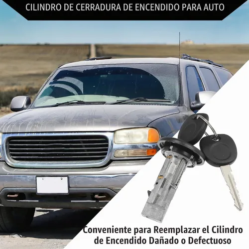 Vista 3 de 15298923 / Interruptor de encendido interior/cilindro de bloqueo de dirección con 2 llaves para Chevy Silverado 2003-2006 para GMC Sierra 2003-2006