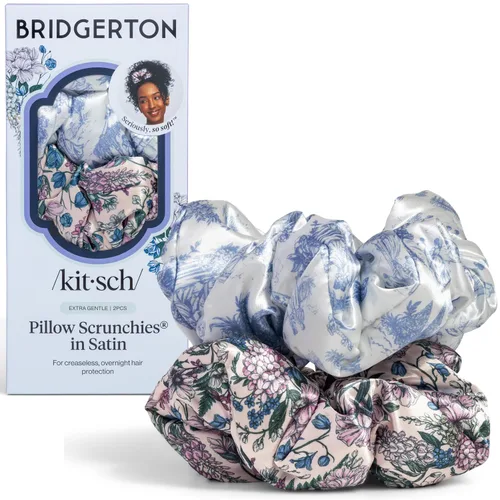Vista 38 de Kitsch - Coleteros de satén para mujer, bandas para el cabello sin daños, cameo, 5 piezas Wake Up Frizz-Free, No Crease Hair Ties, Softer Than
