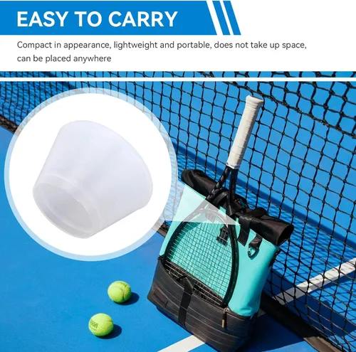 Vista 4 de Cubierta de extremo de raqueta de tenis, tapa de extremo de mango de raqueta de tenis, cubiertas traseras de silicona, accesorios deportivos
