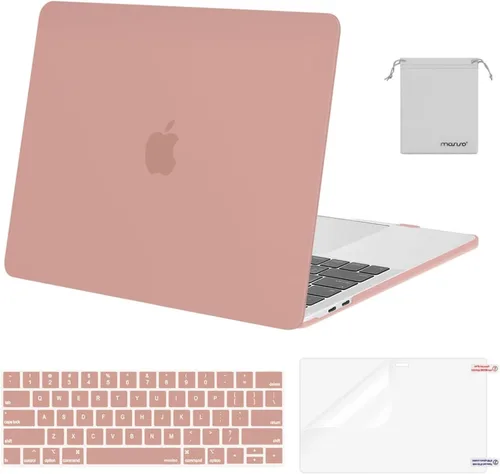 Vista 15 de MOSISO - Carcasa rígida de plástico, cubierta de teclado, protector de pantalla y bolsa de almacenamiento para MacBook Pro 13 pulgadas/33 cm