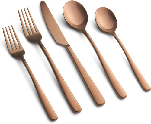 Vista 4 de CAMBRIDGE Silversmiths Rise - Colección de cubiertos de acero inoxidable, espejo, 20 piezas, servicio para 4