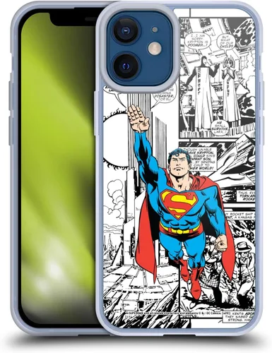 Vista 108 de Head Case Designs Funda de gel con licencia oficial de Superman DC Comics Collage Comicbook Art [protección de grado militar] compatible con Apple