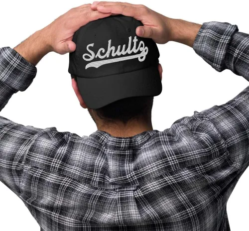 Vista 4 de Schultz Hat Schultz - Gorra de béisbol personalizada con apellido, gorra de apellido de familia, regalo unisex ajustable Black