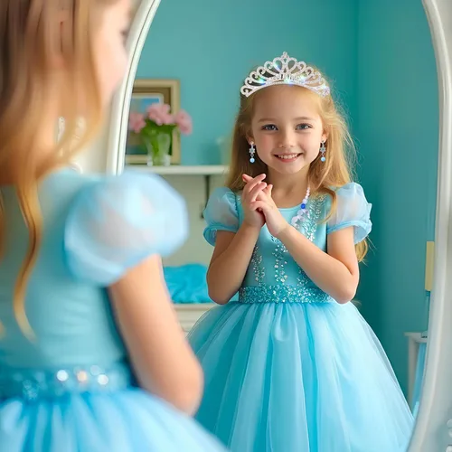 Vista 7 de Conjunto de joyas PinkSheep para niñas con caja, collar de anillo con corona de princesa para niños pequeños, juguete de disfraz, joyería para niñas