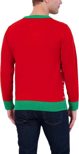 Vista 4 de Holiday Hype Suéter feo navideño para hombre, diseño divertido y tradicional