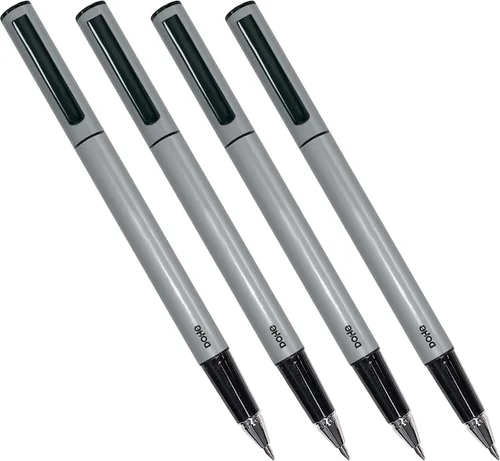 Vista 14 de DOHE - Pack de 4 bolígrafos ELIPSE - Tinta gel azul - Punta fina 0.020 in - Capucha y clip de fijación - Fabricado en aluminio duradero - Morado