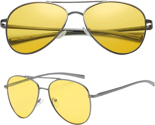 Vista 5 de PolarSpex Gafas de sol de aviador para mujeres y hombres – Gafas de sol polarizadas para hombre – Gafas de sol Mavericks con marco de aluminio