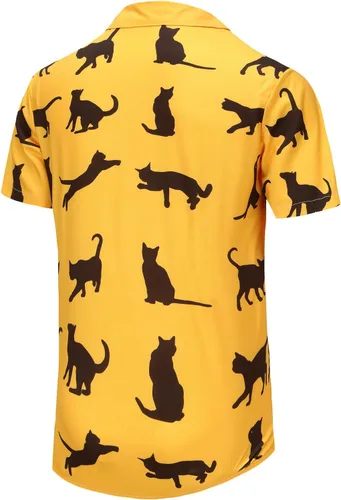Vista 201 de KYKU - Camisa hawaiana funky para hombre, ropa tropical para vacaciones en Palm Beach